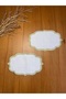 2 Pieces Linen Gold Color Poison Ivy Patterned Tray Cover