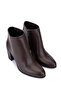 Women's Genuine Leather Brown Heeled Boots - 2