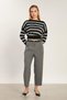 Women's Belted Carrot Pants - School Gray - 2