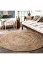 OneDcor Round Jute Rug: Handwoven Natural Area Rug 150cm Diameter - 7