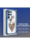 Samsung Galaxy S22 Ultra Compatible Transparent Silicone Flutter Protective Case Leopard Patterns - 4
