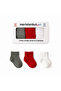 Baby Socks Set, 9-12 Months, 3 Pieces, Red, Gray and White