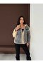 Dame Women's Jean Paneled Zippered Lamb Plush Coat - 4