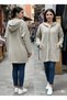 Women's Original Italian K Hooded Zippered Double Pocket Velvet Jacket - 2