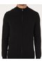Black Slim Fit Zippered Knitwear Cardigan 50317409-Vr046 - 6