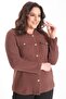 Trend42Plus Plus Size Pocket Detailed Knitwear Brown Jacket - 6