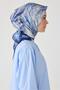 Flower Pattern Cobalt Blue Premium Soft Scarf 2 - 05 - 3
