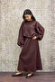 Brown Blouse Skirt Two-Piece Set