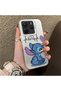 Xiaomi Redmi Note 14 4g Compatible Stitch Couple Pattern Case Silicone Edge Hard Back Anti-Fall