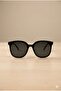 Cat Eye Black Rimmed Women's Plastic Sunglasses - 2