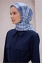 Fresh Crowfoot Pattern Cold Blue Nova Scarf 1000 - 21 - 2