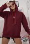 Women's Burgundy Heart Trock Stone Hooded Winter Sweatshirt - 3