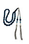 Special Design Tasseled Blue Fire Amber Prayer Beads - 2
