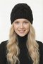 Women's Black Color Hair Braid Patterned Winter Knitwear Beanie - Soft Textured Warm Hat - 2