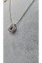Stainless Steel Silver Color Zircon Stone Small Letter Necklace -D- Letter - 3