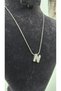 Stainless Steel Gold Color Zircon Stone Small Letter Necklace -N- Letter - 3