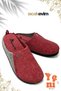 Women's House Slippers – Poly Sole Lightweight Sole Warm House Slippers Red Gray - 7