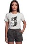 ''Göktürkçe Turkish'' Written and Bozkurt Figured Printed 100% Cotton Relaxed Fit Premium Women's T-Shirt - 7