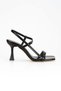 Women's Strappy Thin Heeled Evening Dress Shoes - 3