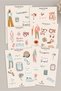 Travel Themed Sticker Set - 6 Pieces / Agenda, Notebook, Bullet Journal, Scrapbook