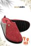 Women's House Slippers – Poly Sole Lightweight Sole Warm House Slippers Red Gray - 4