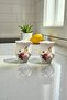 2 Pcs Rose Porcelain Gilded Salt and Pepper Shakers 120ml