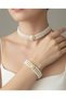 Pearl Gold Plated Choker Necklace and Bracelet Custom Design Pearl Necklace Set