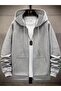 Tracksuit Set Zippered Cardigan Sweatshirt Jogger - Oversized Fleece-Lined Mixed Printed Cardigan Hooded - 2