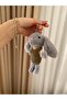 Cat Bag Gray Cute Rabbit Charm - 5