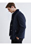 Esvab • Modern & Distinctive Regular Fit Velvet Roba Collar Suede Men's Coat