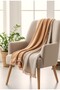 100% Organic Cotton 4-Layer Muslin Sofa Throw - Tv Blanket - Double-Sided Decorative Cover (90X200) - 3