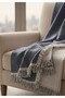 100% Organic Cotton 4-Layer Muslin Sofa Throw - Tv Blanket - Double-Sided Decorative Cover (90X200)