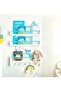 3-Piece Mdf Montessori Shelf & Bookcase Blue Slat - 3