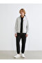 Gray Standard Fit Hooded Men's Coat - 2