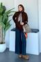 Paradox Scarf Sweater Brown - 2