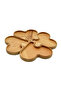 Heart-shaped wooden serving platter made from natural solid wood with divided sections - 3