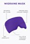 Gel Filled Headband Cold Compress Eye Mask Therapy Band, Purple - 5