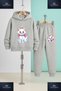 Children's 3-Piece Set'Sitting with a Cat Ribbon' 3-Piece Hooded Tracksuit Set - 3