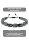 Certified Twisted Hematite Natural Stone Macrame Bracelet