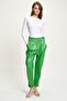 Waist gathered leather carrot pants 0098 r5-f-k2 - 3