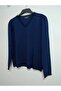 Superior Quality, V-Neck, Solid Color, Long Sleeves, Cotton-Acrylic Blend, Stylish, Knitwear Sweater/Blouse - 4