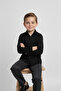 Boy's Long Sleeve Black Shirt - 3