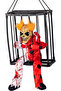 Prisoner Joker Skeleton Decoration with Animated Sound Sensor 22x27 Cm - 2