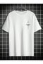 Unisex Daily Compass and Mountain Printed Oversized T-Shirt - Geometric Design Outdoor Cotton T-Shirt - 3