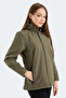 Heat Control Women's Removable Hooded Khaki Coat & Jacket - 3