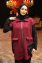 Burgundy Scuba Vest with Elastic Neck and Waist Stopper and Pockets