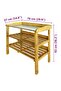 Potting Bench with 2 Shelves Solid Acacia Wood and Zinc - 3