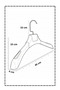 3 Pieces with Special Hooks - White 45 cm Abs Plastic Coat Hanger Overcoat Hanger Clothes Hanger – Stylish Design - 4