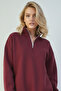 Half Zipper Women's Oversized Sweatshirt Comfortable Fit Daily Use