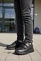 210 Orthopedic 100% Genuine Leather Boys' Black School Shoes